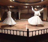 Religious ceremony of the whirling dervishes ceremony